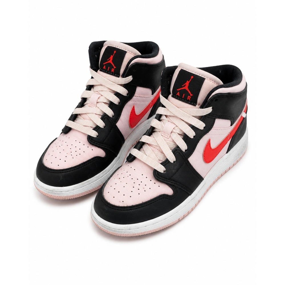 Air Jordan 1 Mid Arctic Orange Black Anthracite 554725-604 Womens Size 7.5 / 6Y